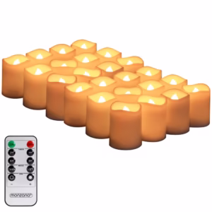 Centre de Table LED Photophore - Set de 12 Bougies Sans Flamme